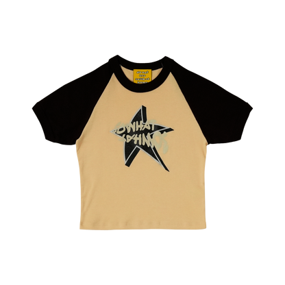 WALK OF FAME BABY TEE BROWN